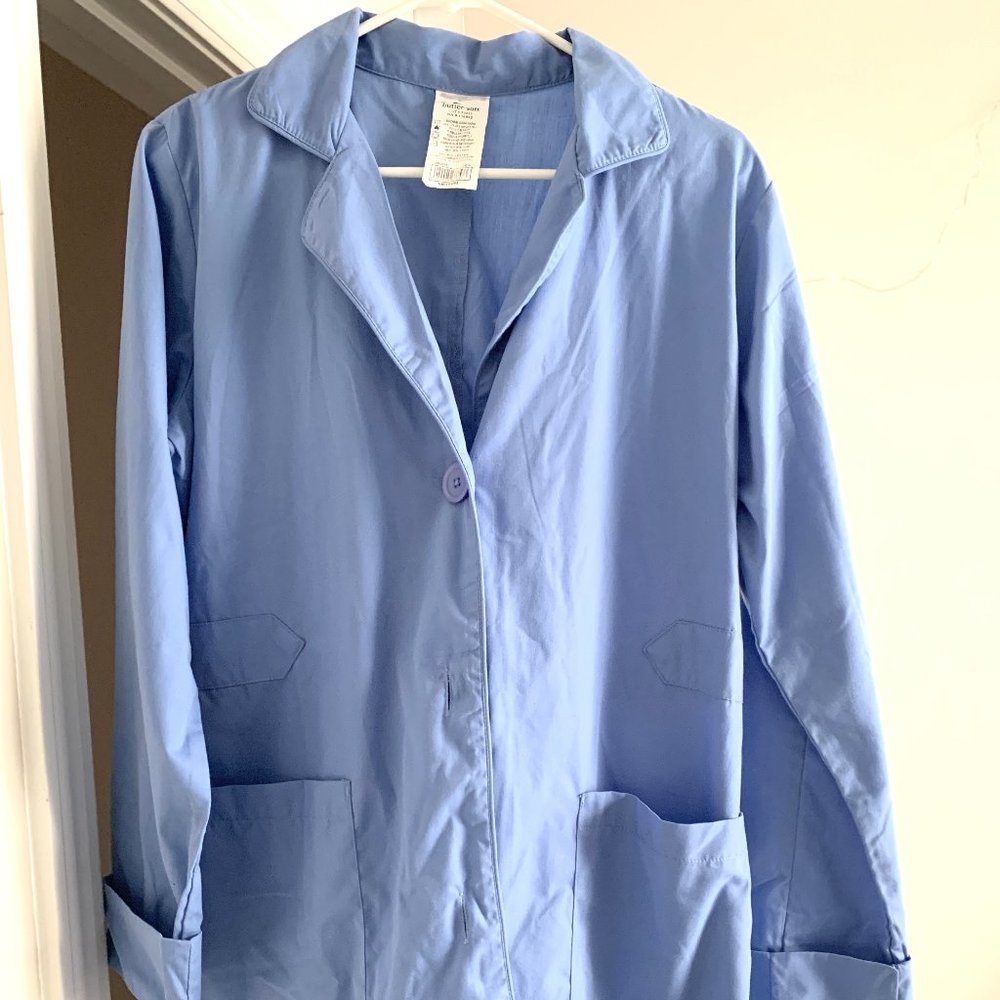 Blue lab coat